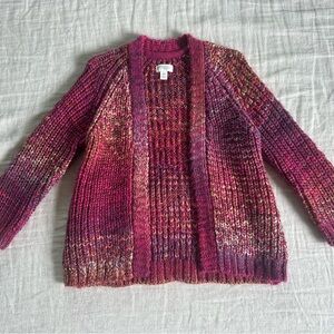 Gymboree Multicolor Pink Knit Open-Front Cardigan